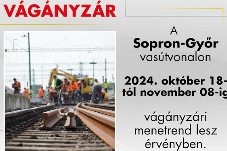 Vonatpótló buszok járnak három hétig Csorna és Sopron között